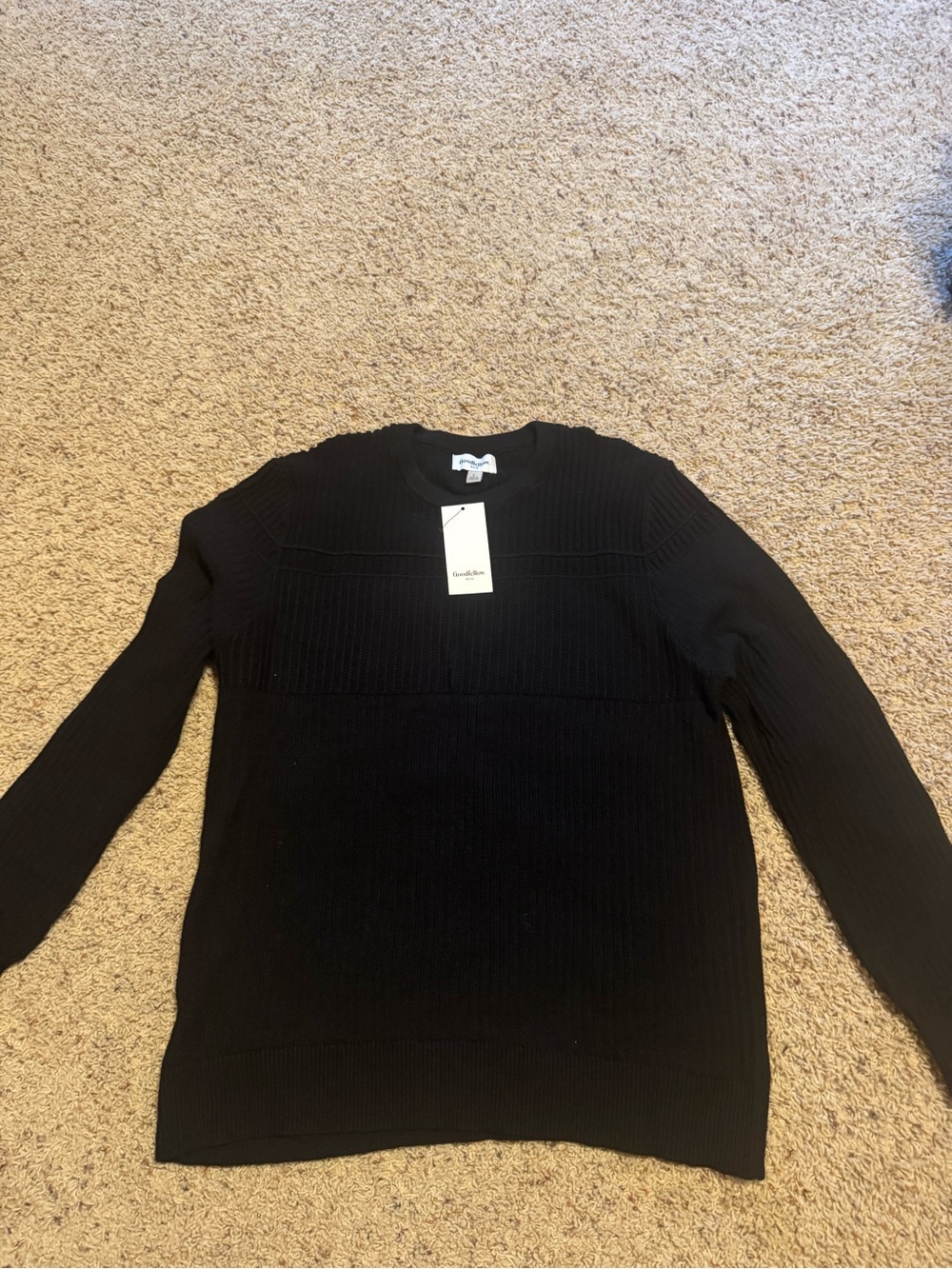 Goodfellow & Co Black Crewneck Ribbed sweater